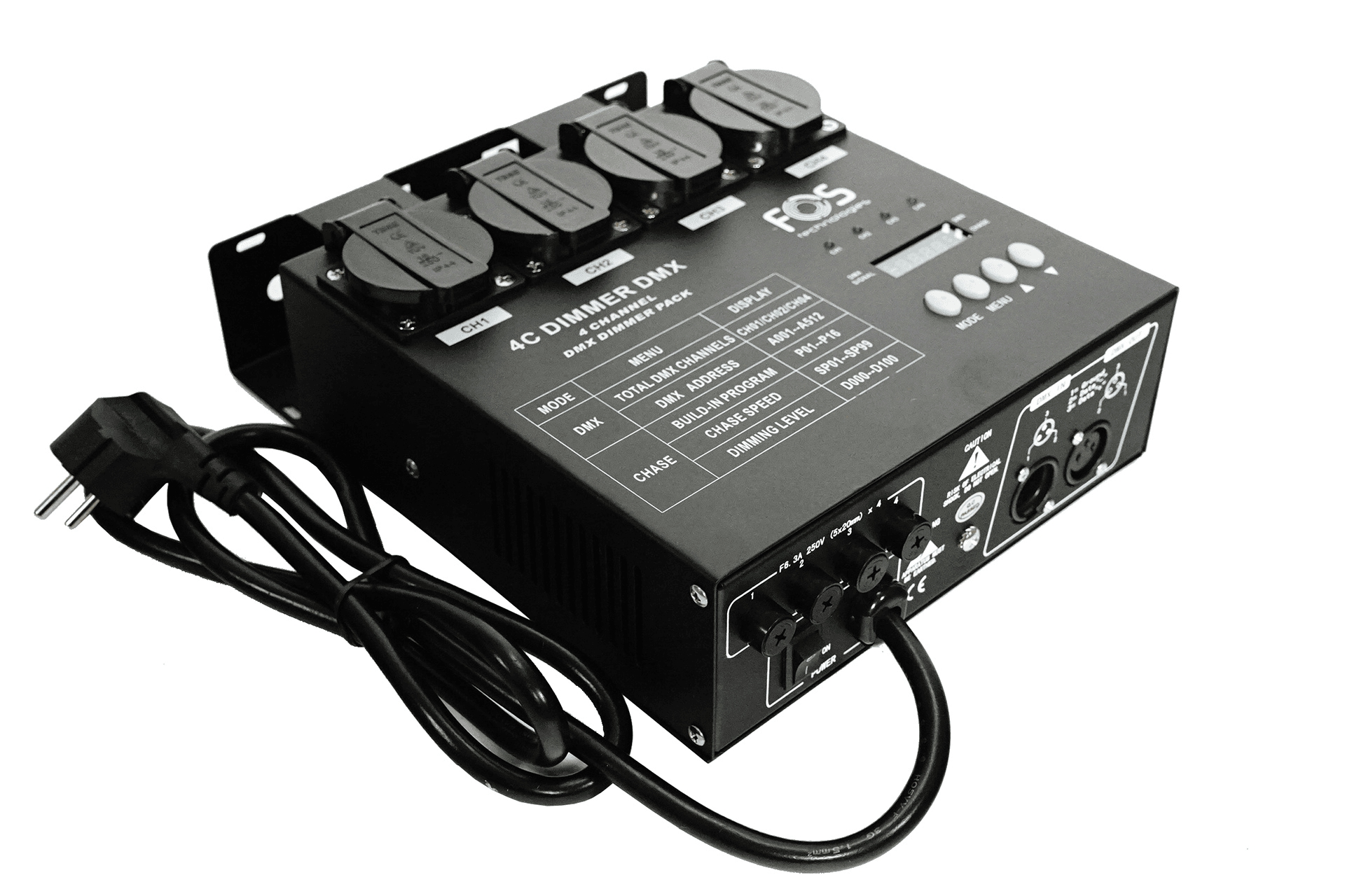 DMX dimmer 4 channels 2200W*4