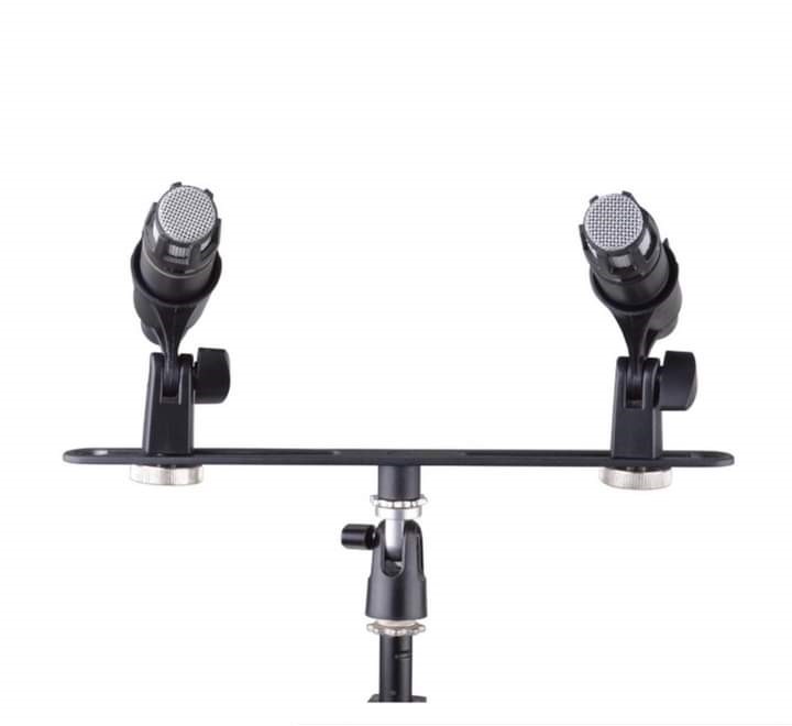 Microphone double clamp holder