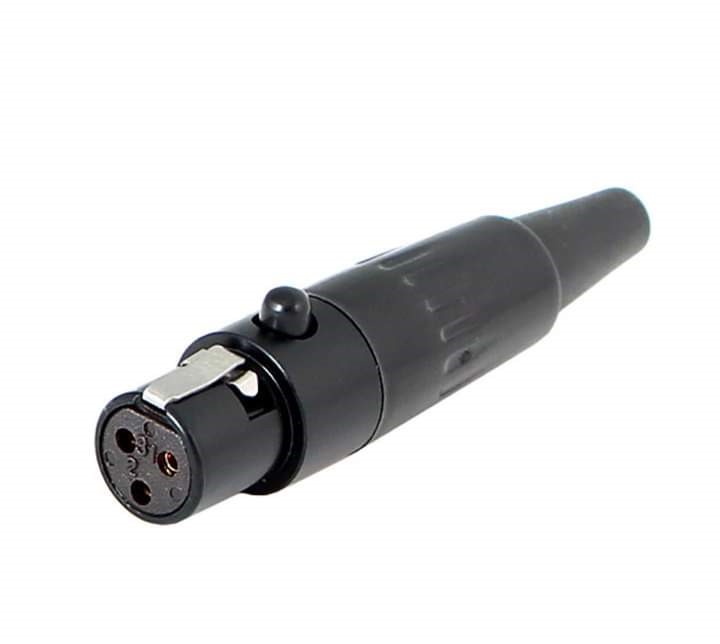 Connector XLR mini 3pin black female