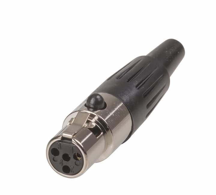 Connector XLR mini 4pin black female