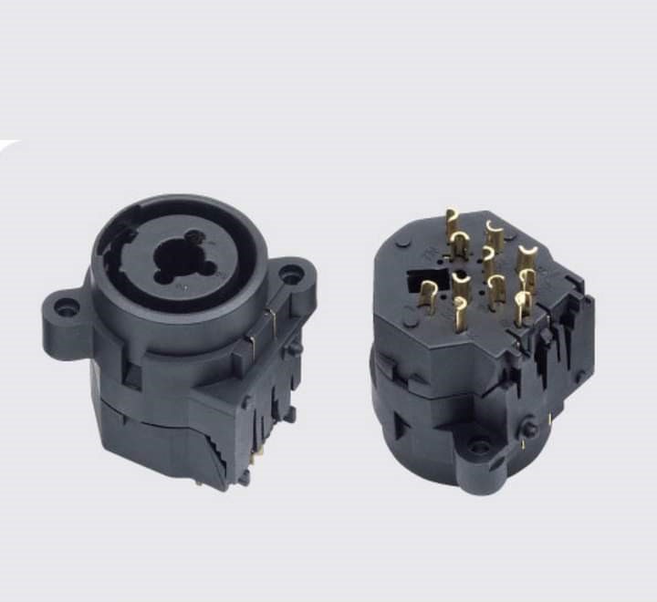 XLR connector female chassis combo