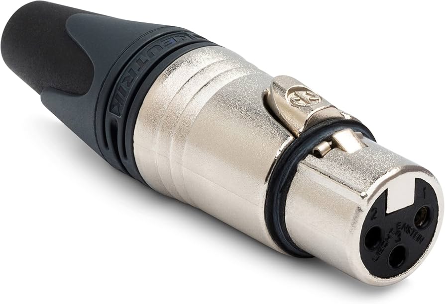 XLR connector female silver