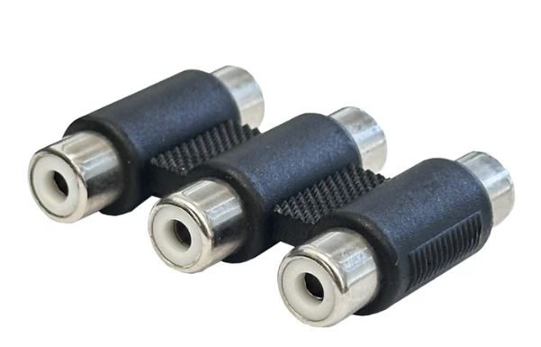 Adapter RCA female to RCA female triple