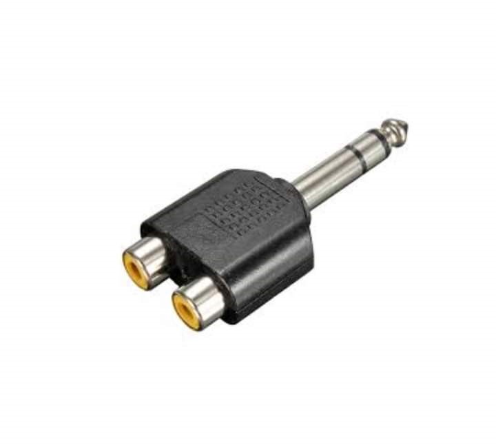 Adapter double RCA female to jack6.5 male stereo