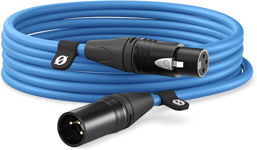 XLR to XLR DMX cable 1.5m blue